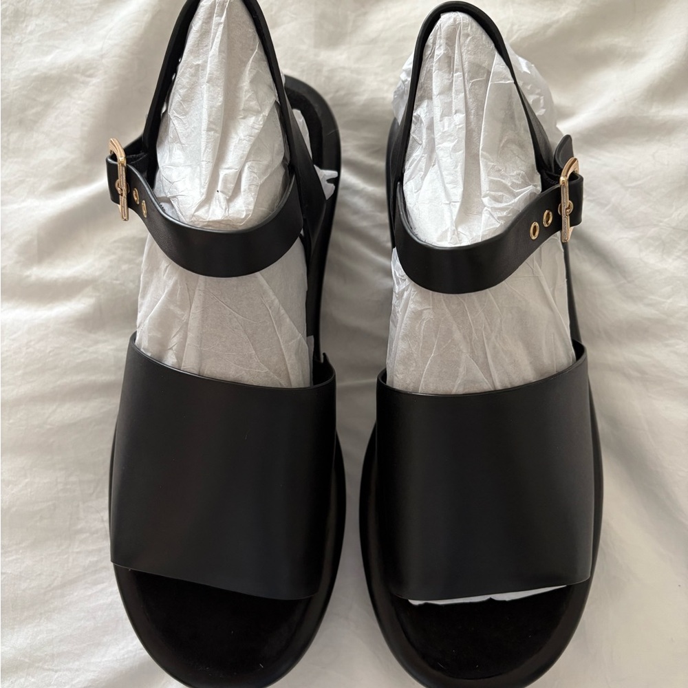 NEW! Kelsi Dagger Black Birdie Platform Sandals - Genuine Leather - Picture 8 of 14